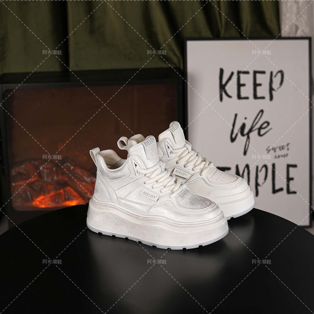 【阿布女鞋●皎月】 时尚厚底增高6cm潮流百搭女士休闲鞋10D989主图