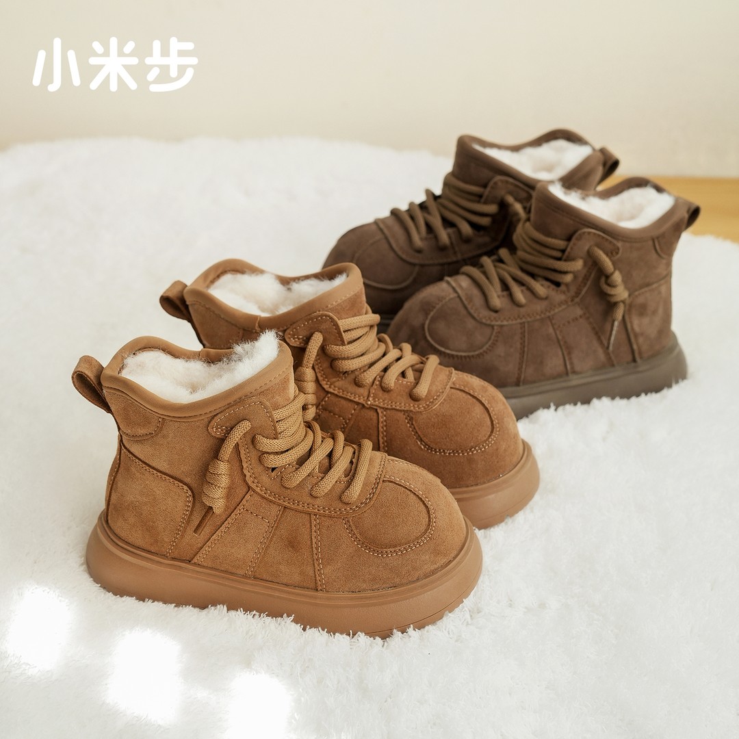 小米步【呆萌卡皮】卡皮巴拉雪地靴2024冬季新款大棉鞋加绒面包鞋主图