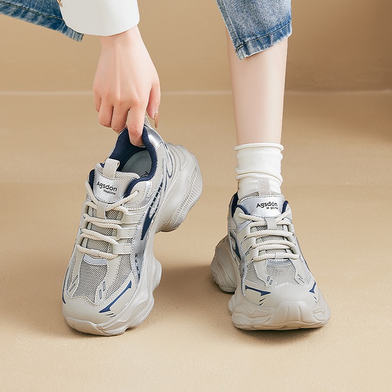 奥古狮登厚底老爹鞋女2025新款欧若风春夏季网面透气百搭运动鞋A主图