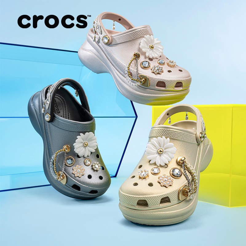 CROCS/卡骆驰【璀璨珠花鲸鱼洞洞鞋】轻奢鞋子女时尚百搭|211519主图