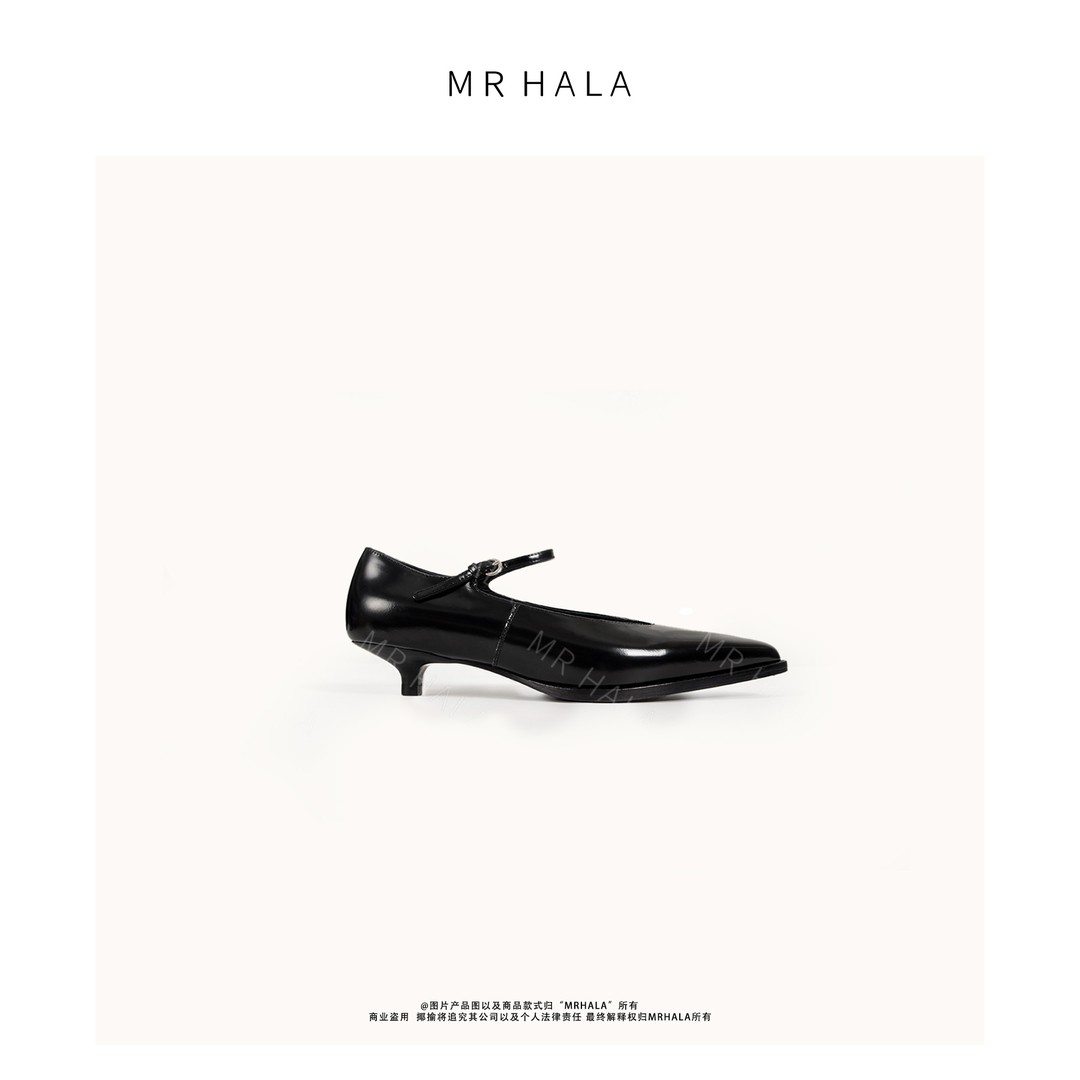 MRHALA 峰鹫意制开边珠尖头绑带鞋女 LX40855主图