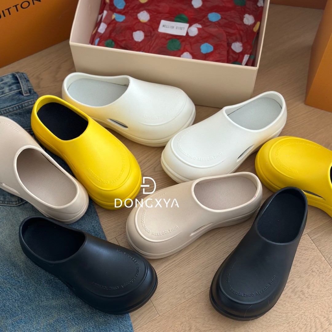 DONGXYA｜25SS休闲厚底洞洞厨师鞋欧货拖鞋｜百搭增高6cm大长腿神器主图