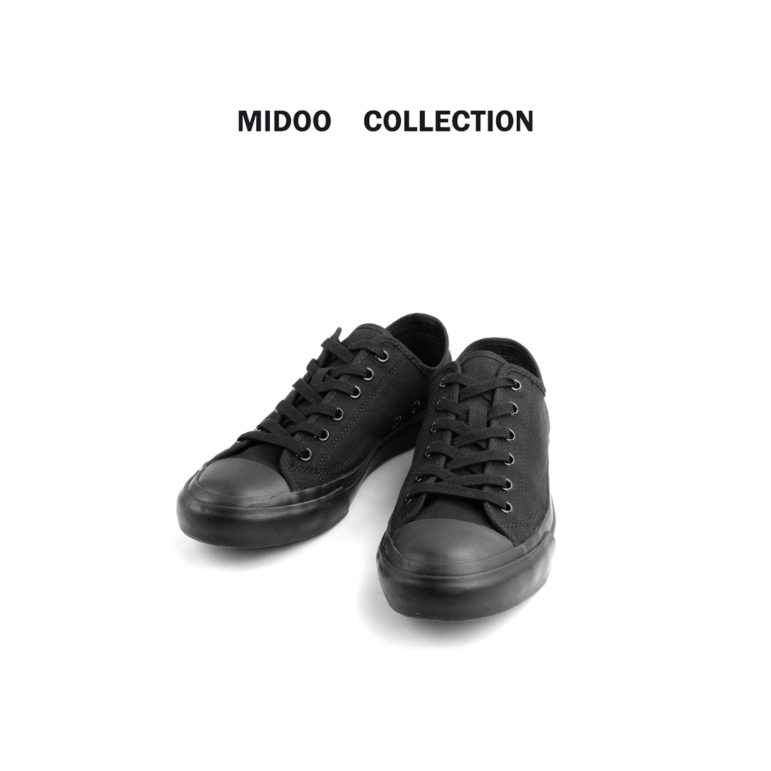 MIDOO ‘黑武士’复古经典轻便透气低帮帆布鞋主图
