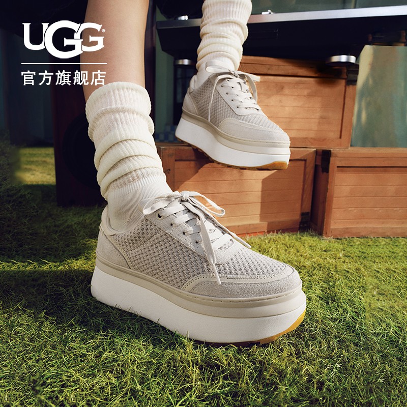 UGG夏季新款女士时尚潮流舒适系带低帮圆头厚底轻便休闲鞋1170556主图