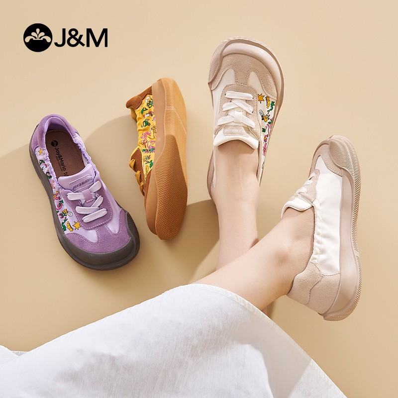 J&M/快乐玛丽25年夏季新款系带时尚休闲鞋彩色一脚蹬女鞋66206W主图