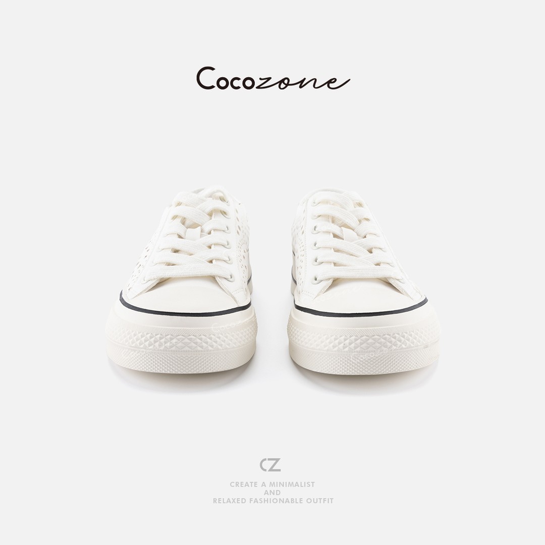 COCO ZONE 刘一一  镂空透气网眼格日常简约休闲鞋CD2A1038主图
