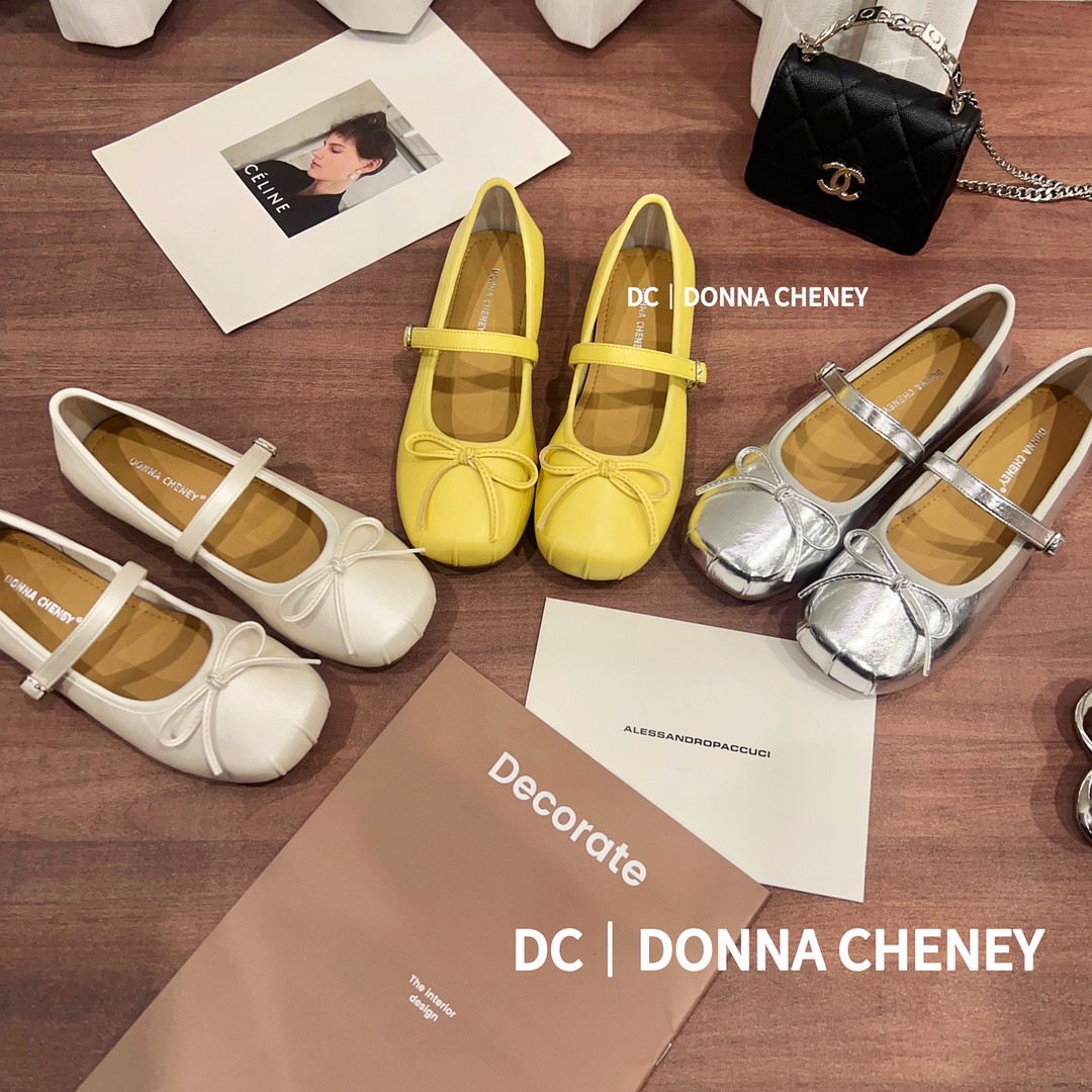 DONNA CHENEY法式玛丽珍2025夏羊皮垫浅口小单鞋蝴蝶结手工皮鞋主图