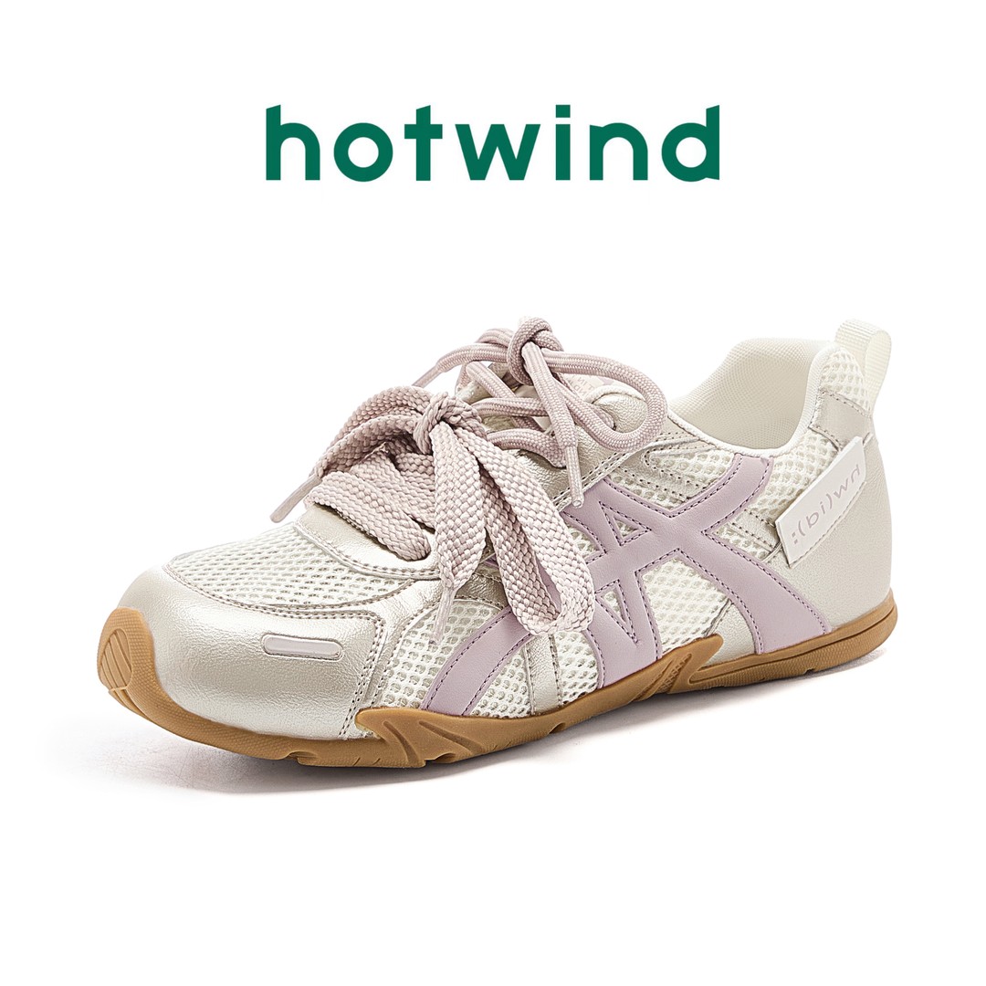 Hotwind/热风25年夏季新款飞织网面德训鞋透气百搭休闲女鞋主图