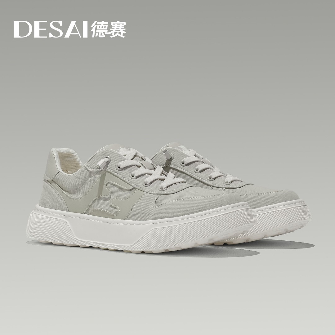 德赛【一脚蹬板鞋】夏季低帮男士时尚百搭运动透气休闲舒适轻便男鞋主图