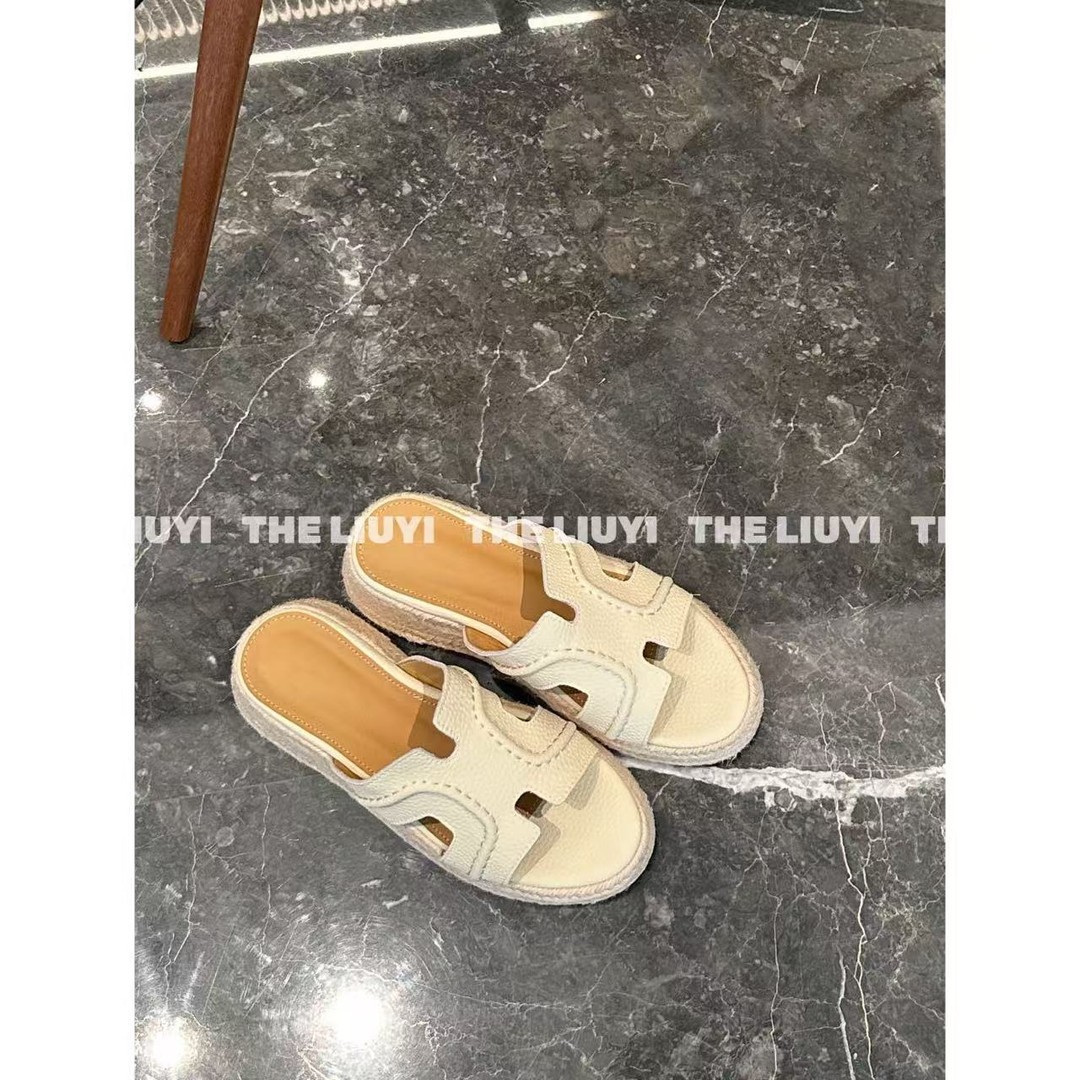 【LIUYI】夏季真皮舒适增高凉拖鞋2684主图