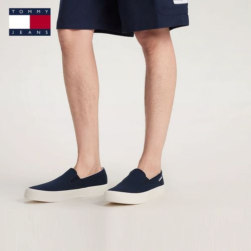 Tommy25夏男棉质懒人一脚蹬运动休闲帆布鞋1366|1544主图