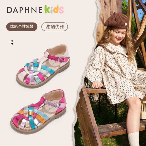 Daphne达芙妮女童鞋子儿童公主鞋2025新款夏季软底小女孩凉鞋主图