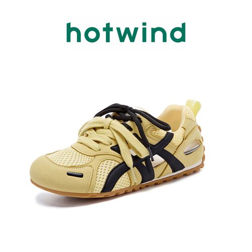 Hotwind/热风2025夏季新款透气百搭休闲鞋厚底阿甘德训跑步鞋主图