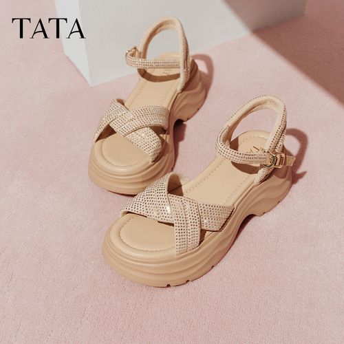 TATA他她休闲厚底女法式时装凉鞋2025夏季新款CXT01BL5主图