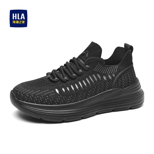 HLA/海澜之家男鞋2025新款父亲节飞织透气网面鞋男士休闲运动鞋潮主图