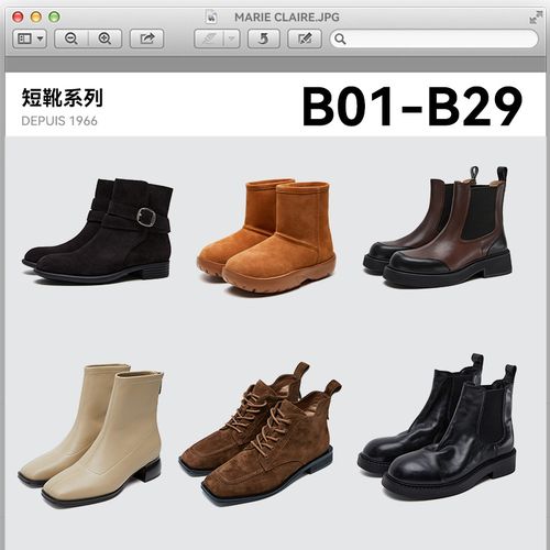 【MC专属】B01-B29marieclaire雅丹风百搭酷感短靴主图