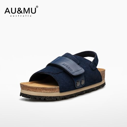 AUMU2025夏季新款勃肯鞋女休闲百搭软木底一字拖舒适透气凉鞋2078主图