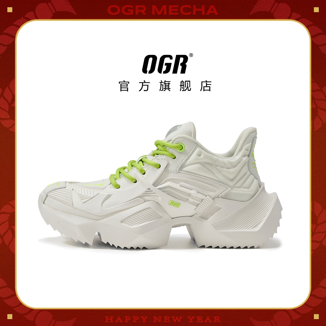 OGR【精选专属】机甲四季2.0百搭机甲男女款舒适潮鞋黑色跑鞋透气主图