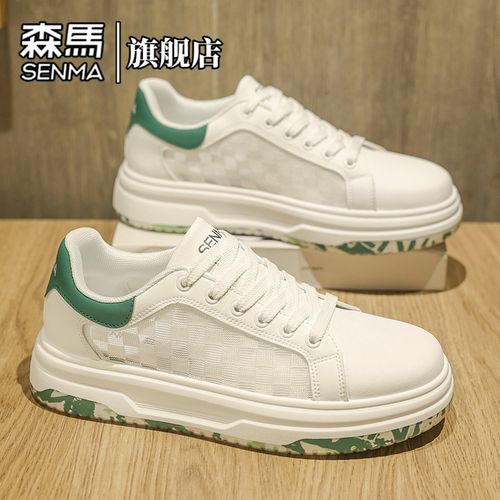 森马男鞋夏季透气网面鞋青少年防滑增高百搭潮流低帮休闲运动板鞋主图