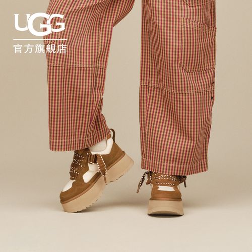 UGG秋夏季新款女士时尚舒适拼色厚底双系带低帮圆头休闲鞋1171541主图