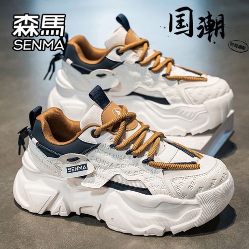 森马爆款国潮男鞋夏季透气运动跑步厚底增高时尚百搭休闲老爹潮鞋主图