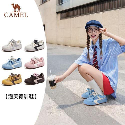 【泡芙德训鞋】骆驼女鞋2025新款运动鞋女款内增高透气多巴胺休闲鞋主图