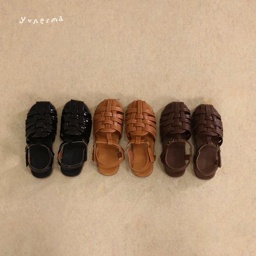 允儿妈女童夏季经典复古魔术贴凉鞋宝宝时尚罗马鞋儿童软底鞋子潮主图