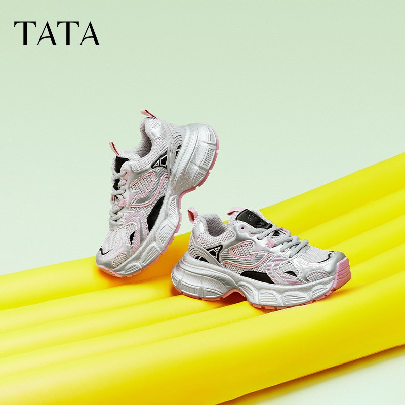 【TATA他她】夏季厚底老爹鞋女款增高透气运动鞋DWGD1BM4主图
