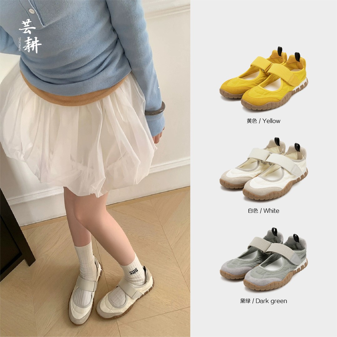 芸耕【凤梨】简约轻便德训鞋2025春季新品休闲舒适软底真皮女鞋主图