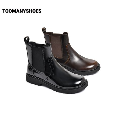 Toomanyshoes靴子2024秋冬新款城市暗影厚底短靴复古时髦切尔西靴主图