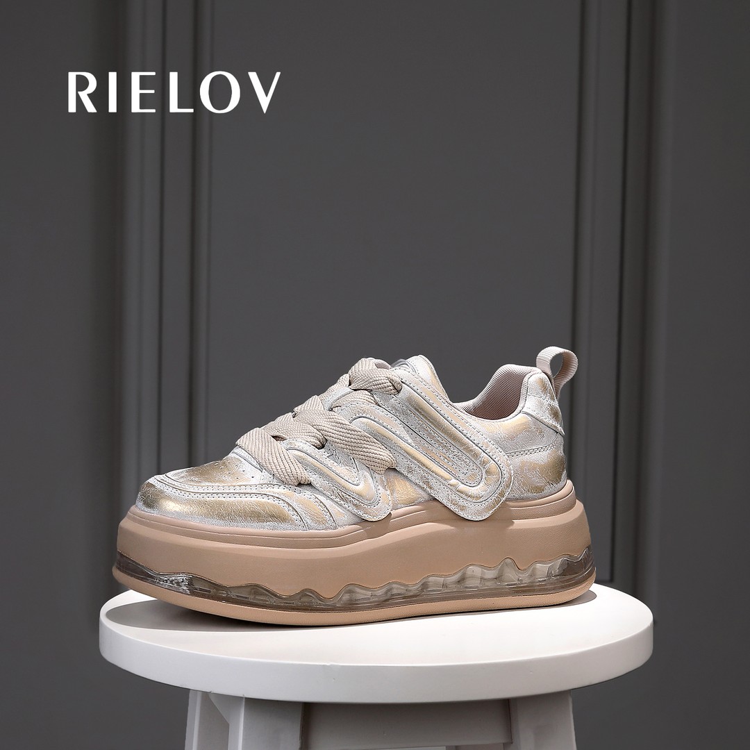【RIELOV●清风】RIELOV时尚厚底增高6cm潮流百搭女士休闲鞋51372主图