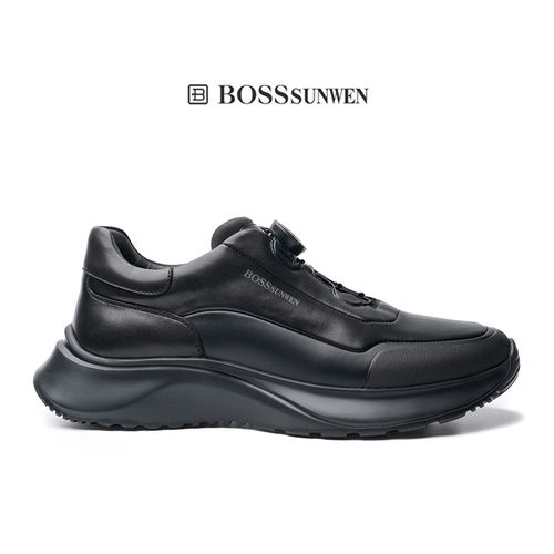 BOSSSUNWEN/博斯·绅威潮鞋舒适商务厚底潮流休闲皮鞋户外休闲鞋主图