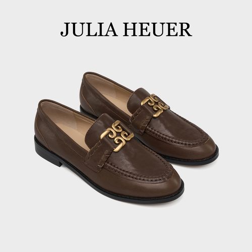 朱莉亚丨JULIA HEUER百搭时尚金属扣圆头舒适圆头乐福鞋女鞋2451主图