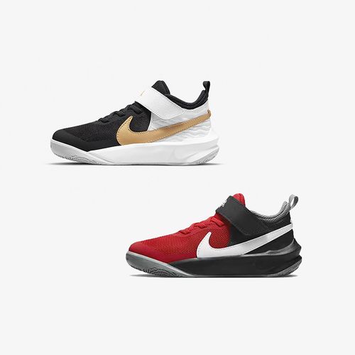 正品耐克NIKE TEAMHUSTLE团队篮球鞋男童女童魔术贴运动鞋CW6736主图