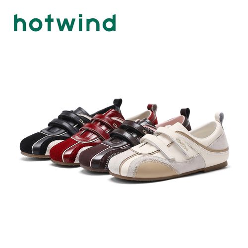 Hotwind/热风夏季2025新款薄底德训鞋魔术贴轻便穿搭舒适单鞋主图