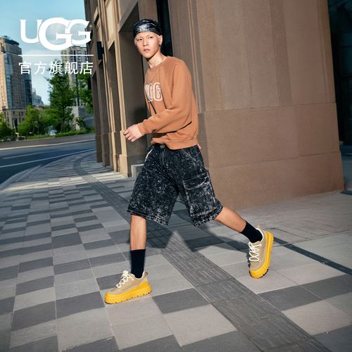 UGG秋季新款男女同款舒适时尚潮流轻便厚底系带运动休闲鞋1170910主图