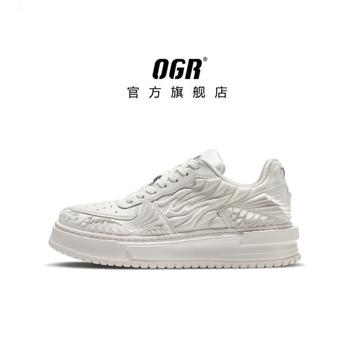 【琦儿专属】OGR龙鳞小白鞋休闲舒适潮流百搭时尚透气软秋冬款板鞋主图