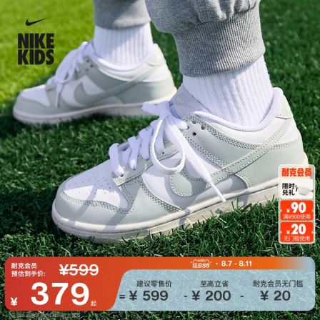 Nike耐克官方男女童DUNK大童运动鞋夏季板鞋低帮抓地耐穿FB9109