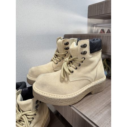 JINGDL【征途】厚底大头经典复古檫色二层反绒真牛皮橡胶大底短靴2