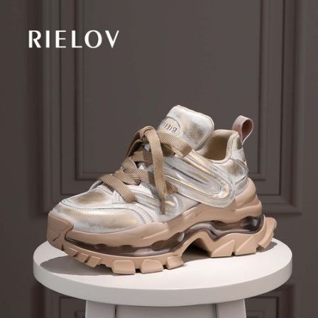 RIELOV【一号店】增高8cm时尚潮鞋擦色ins气垫百搭女士休闲鞋666-82