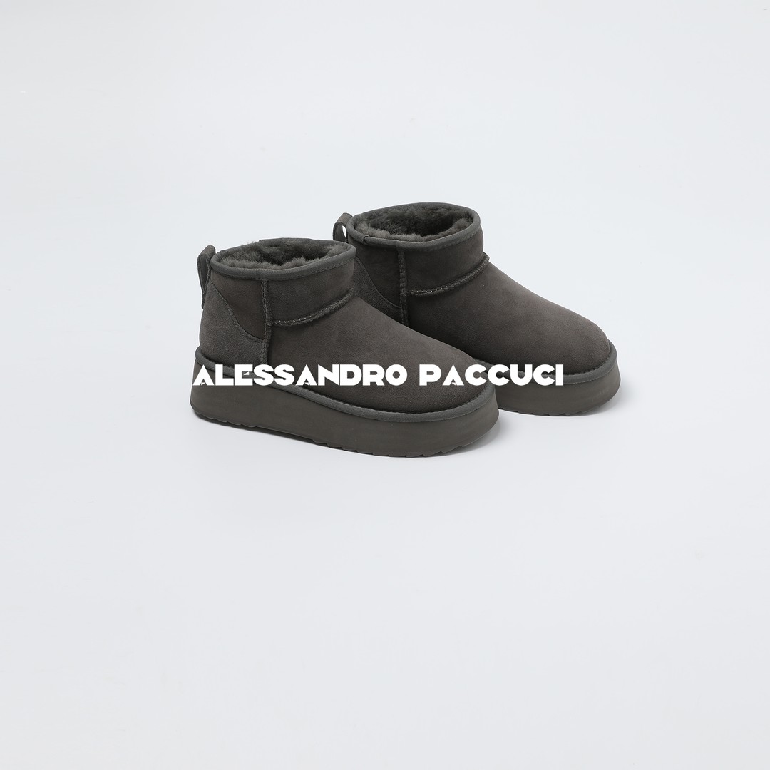 AP洛哥54084XH【曳雪靴】羊毛一体时尚百搭多色保暖短筒雪地靴主图