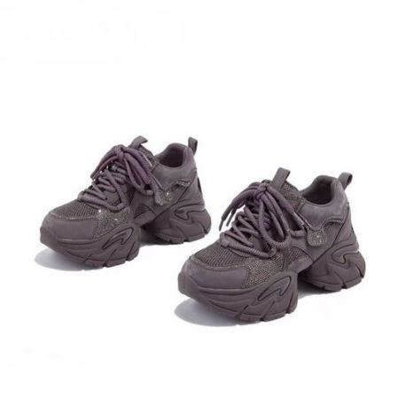 达芙妮新款时尚老爹鞋秋季厚底系带舒适百塔款女鞋透气网面LL