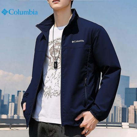 Columbia哥伦比亚户外25春夏新品男拒水运动软壳衣休闲外套WE5801