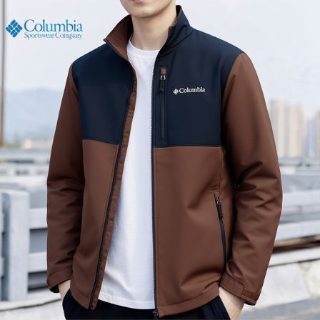 Columbia哥伦比亚户外男子软壳夹克拒水徒步内里抓绒防风保暖外套