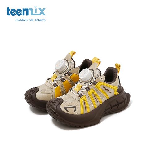 Teenmix/天美意秋季儿童潮流运动休闲鞋透气轻便网面旋纽扣跑步鞋主图