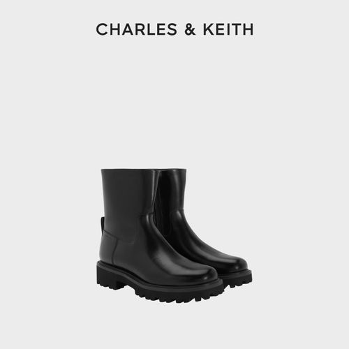 CHARLES & KEITH【琥珀流光】25秋英伦厚底拉链短靴女CK1-90920161主图