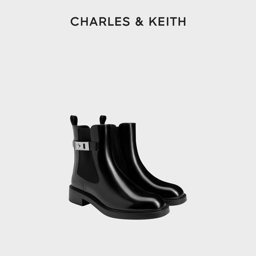 CHARLES & KEITH【琥珀流光】25秋扣饰切尔西烟筒靴女CK1-91720035主图