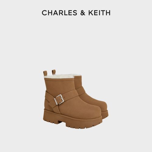 CHARLES & KEITH【七夕礼物】25厚底毛绒雪地靴休闲靴CK1-90280073主图