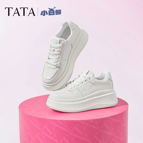 【一秒入夏】TATA他她2025新款小白鲸厚底小白鞋休闲板鞋女GCD07AM5主图