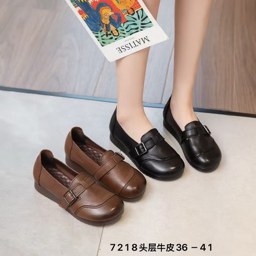 7218牛皮防滑软底休闲秋季女鞋主图